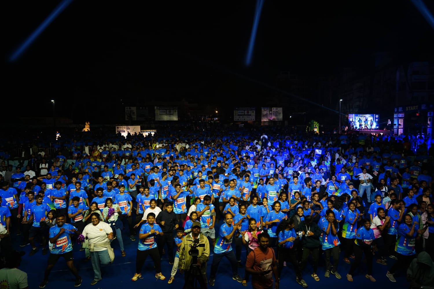 Runners at the Vizag Navy Marathon